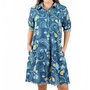 NEW DIZZY-LIZZIE chatham mini dress in blue underwater